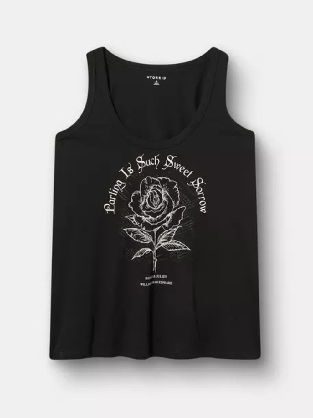 Nwot 1x Torrid ❤️Most Loved❤️ Heritage Jersey Scoop Tank, SHAKESPEARE DEEP BLACK